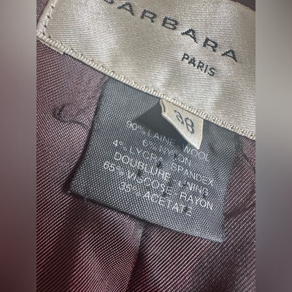 Barbara Bui Grey Wool Double Breasted Blazer Size 38/6 EUC Shoulder Pads - Picture 2 of 9